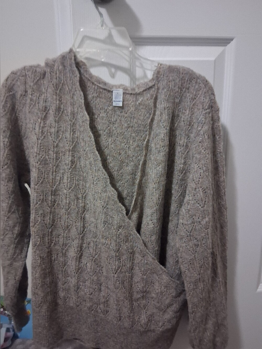 Old Navy Cable-Knit V-Neck Wrap Sweater